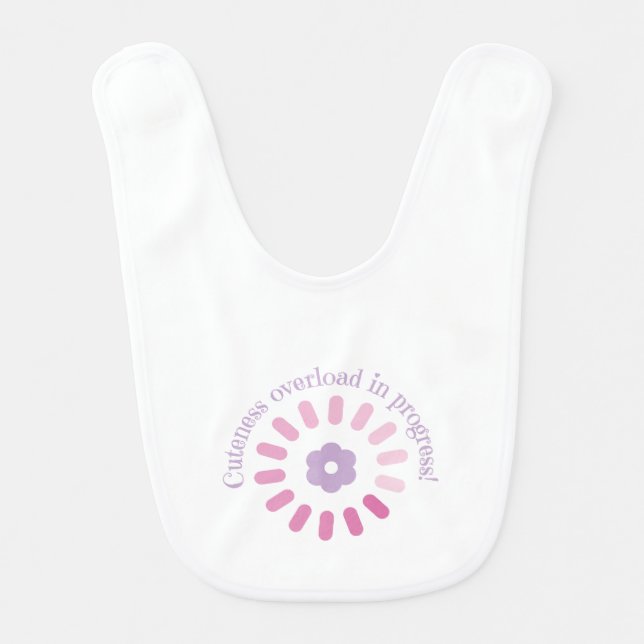 Cuteness Overload in Progress Baby Shirt Bib (Front)