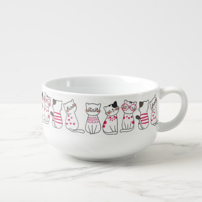 Cuteness Overload Kitty Cat Soup Mug (Left)