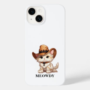 Cuteness Overload Meowdy Western Cat Case-Mate iPhone 14 Case