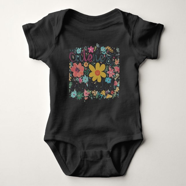 Cuteness Overloaded Baby Bodysuit (Front)