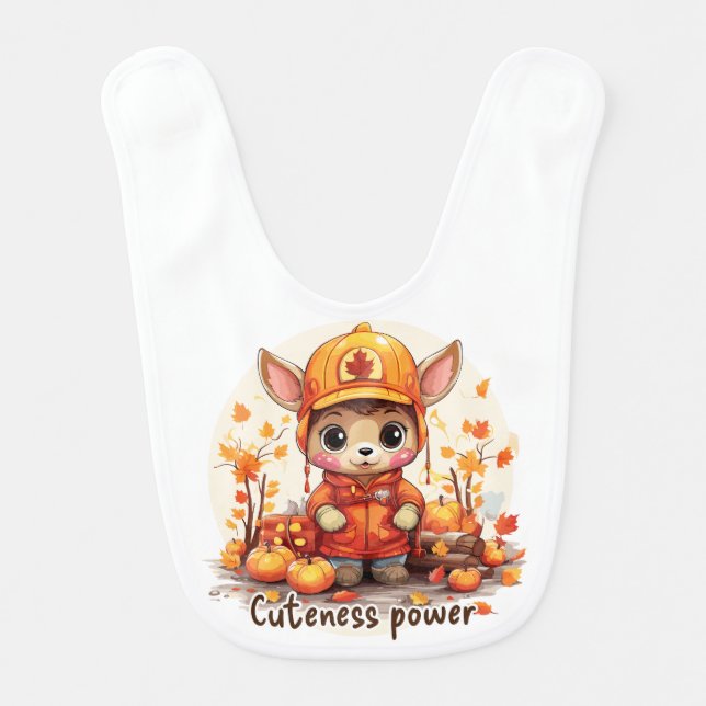 Cuteness Power Baby Bib (Front)