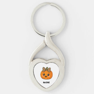 CuteOrange Little Pumpkin Halloween Customize Name Keychain