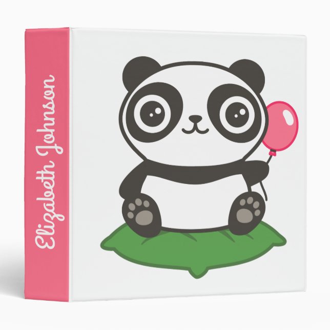 CutePanda Illustration 3 Ring Binder (Front/Spine)