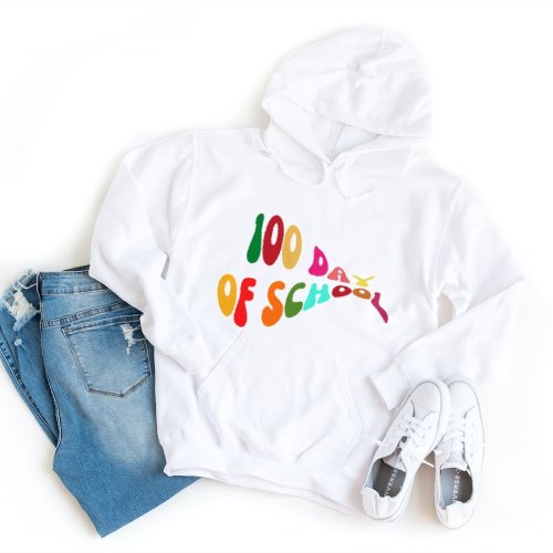  CutePoison Shaperainbow color 100 days of school Hoodie