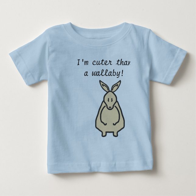 Cuter than a wallaby design baby T-Shirt (Front)