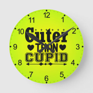 Cuter Than Cupid-61170 Round Clock