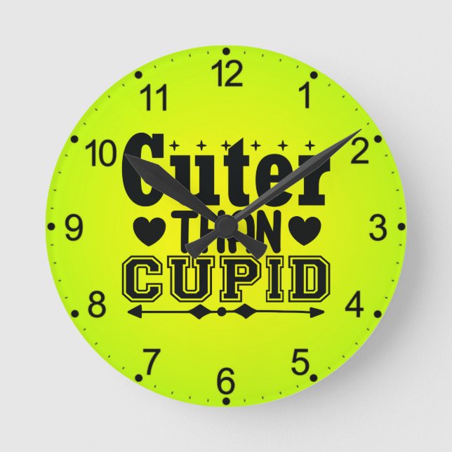 Cuter Than Cupid-61170 Round Clock (Front)