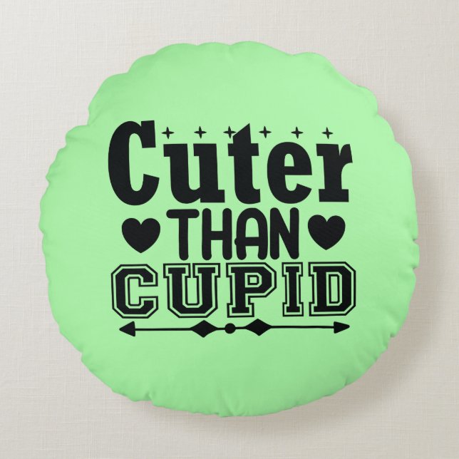 Cuter Than Cupid-61170 Round Pillow (Front)