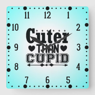 Cuter Than Cupid-61170 Square Wall Clock