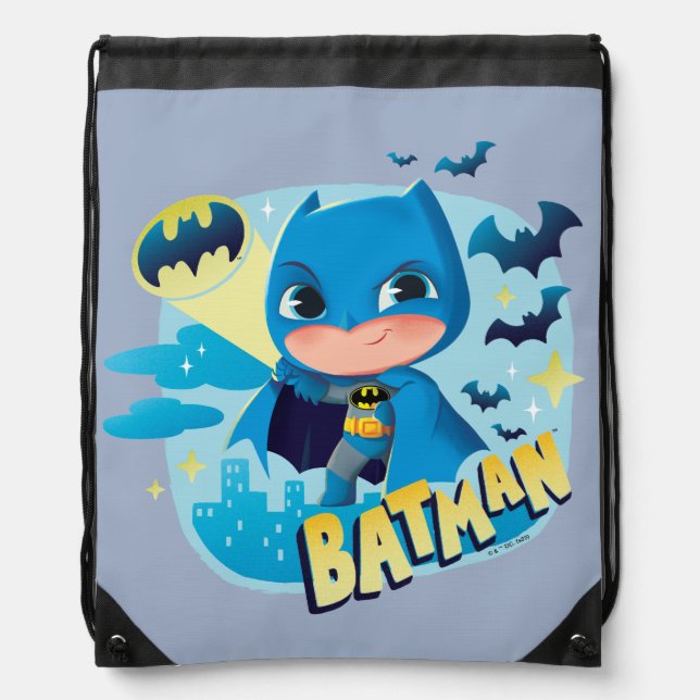 Cuter Than Cute Batman Drawstring Bag (Front)
