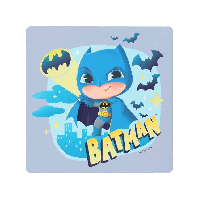 Cuter Than Cute Batman Metal Print (Front)