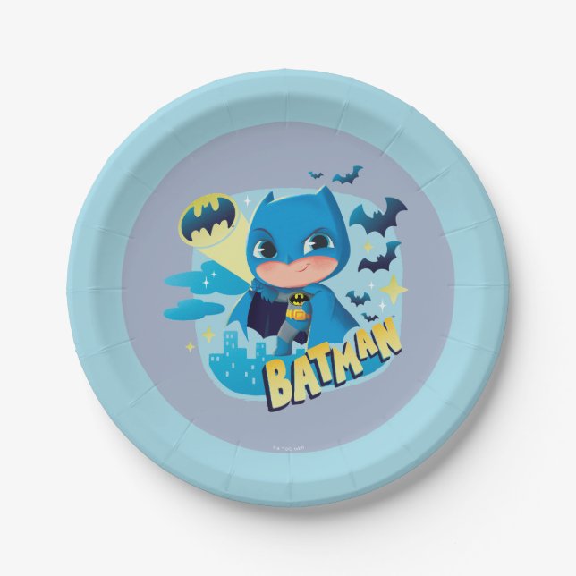 Cuter Than Cute Batman Paper Plates (Front)