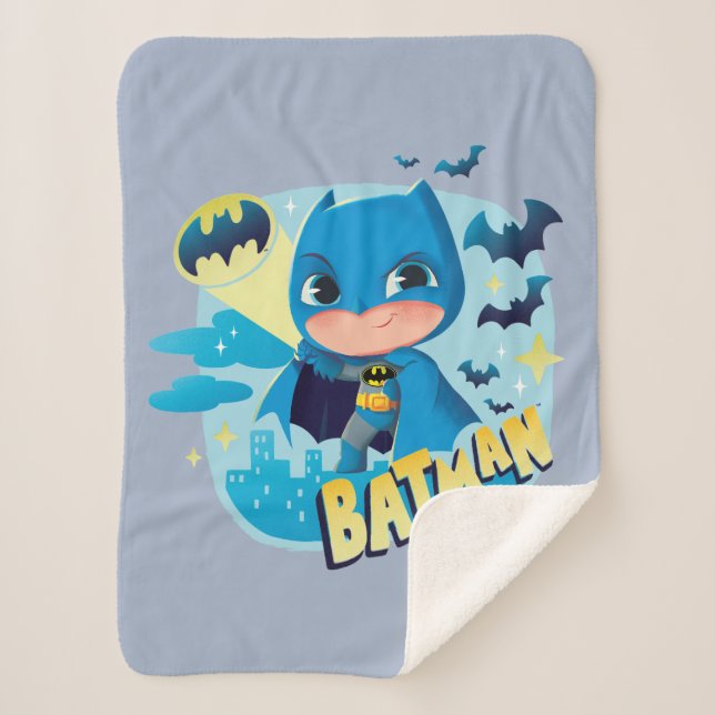 Cuter Than Cute Batman Sherpa Blanket (Front)