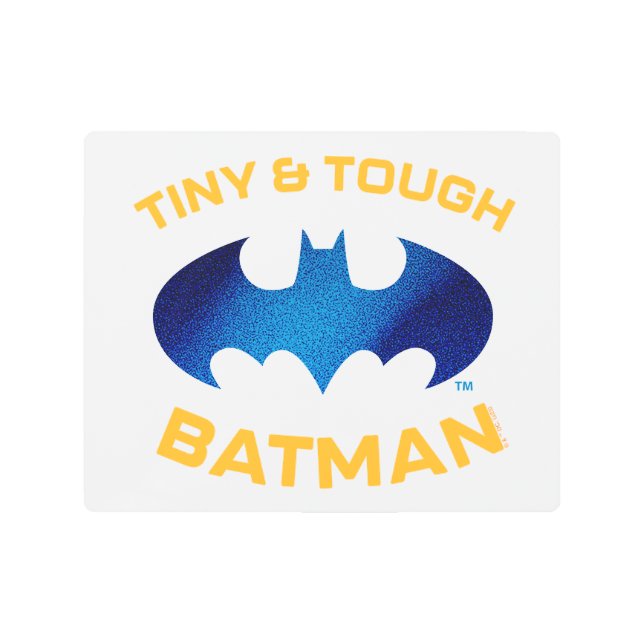 Cuter Than Cute Tiny & Tough Batman Metal Print (Front)