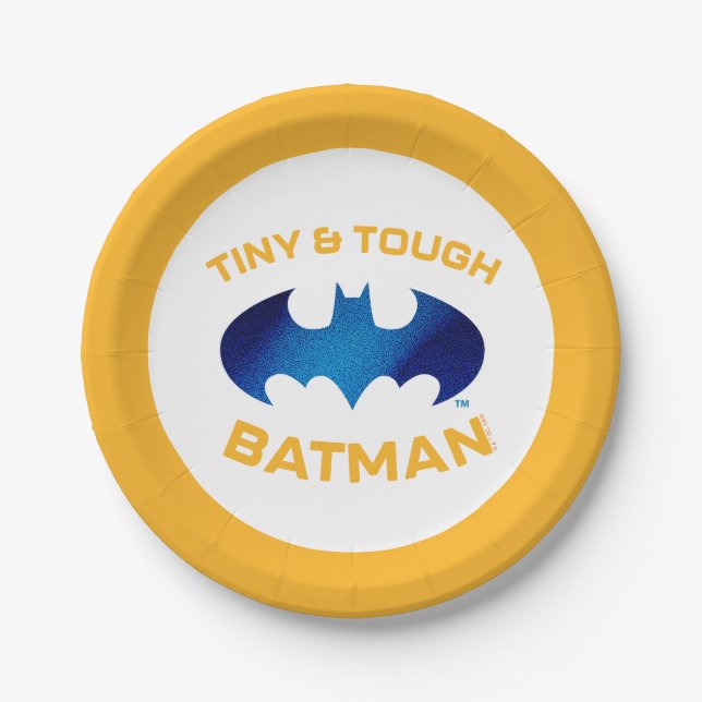 Cuter Than Cute Tiny & Tough Batman Paper Plates (Front)