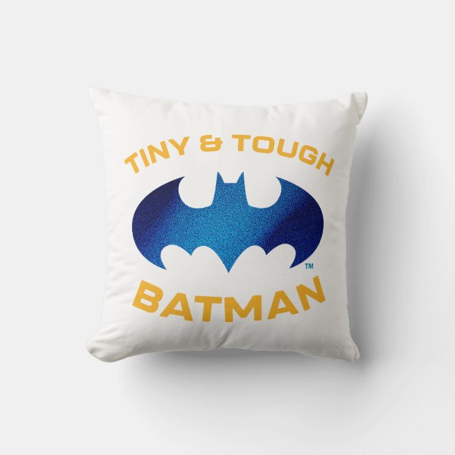 Cuter Than Cute Tiny & Tough Batman Throw Pillow (Front)