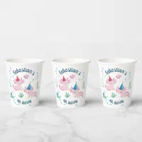 Cutest Axolotl Birthday White Party Paper Cups