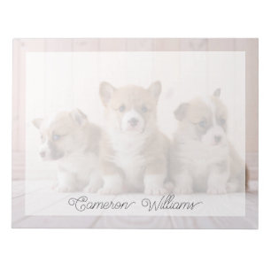 Cutest Baby Animals 3 Baby Corgis Notepad