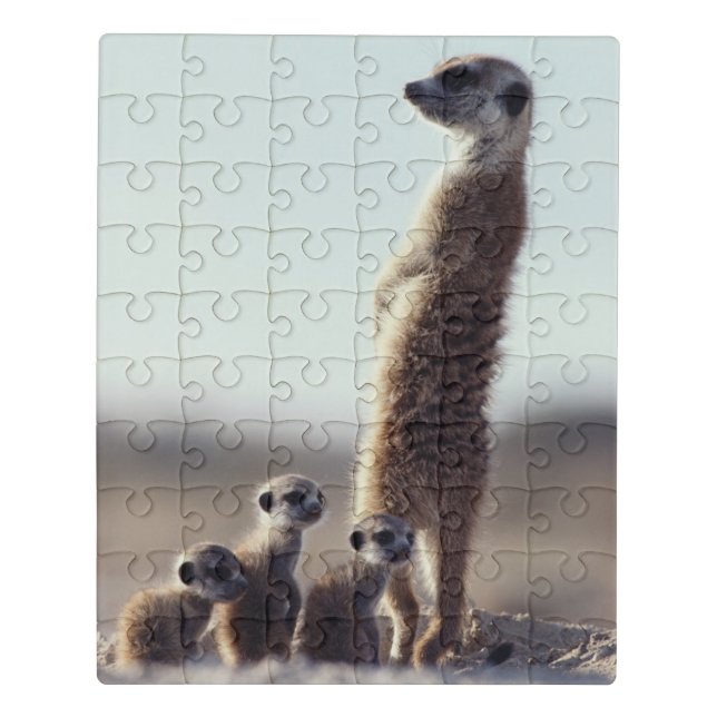 Cutest Baby Animals | A Family of Meerkats Jigsaw Puzzle (Puzzle Vertical)