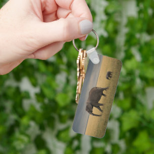 Cutest Baby Animals   African Elephant Family Keychain