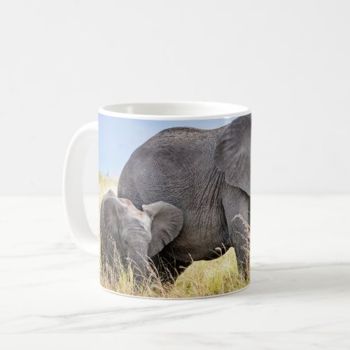 Cutest Baby Animals  African Elephant  Mother Coffee Mug