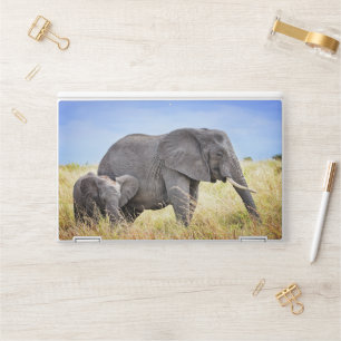 Cutest Baby Animals   African Elephant & Mother HP Laptop Skin
