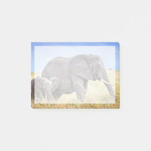 Cutest Baby Animals African Elephant & Mother Post-it Notes