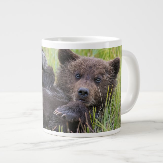 Cutest Baby Animals | Baby Brown Bear Cub Giant Coffee Mug (Front Right)