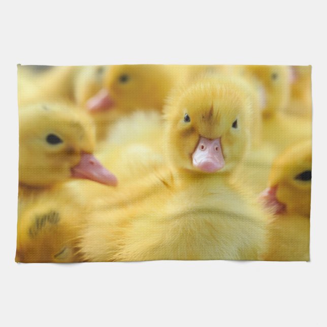 Cutest Baby Animals | Baby Duck Group Kitchen Towel (Horizontal)