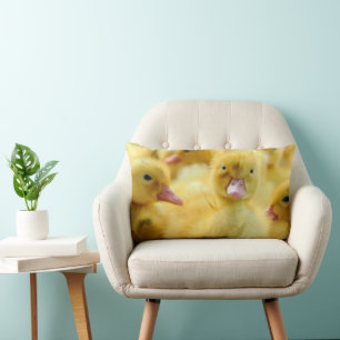 Cutest Baby Animals Baby Duck Group Lumbar Pillow