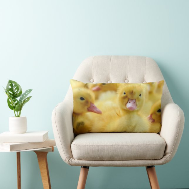 Cutest Baby Animals | Baby Duck Group Lumbar Pillow (Chair)