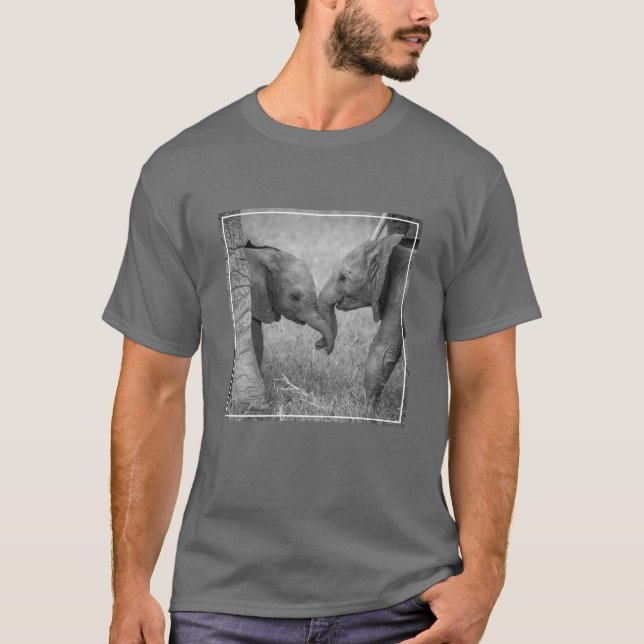 Cutest Baby Animals | Baby Elephants Greeting T-Shirt (Front)