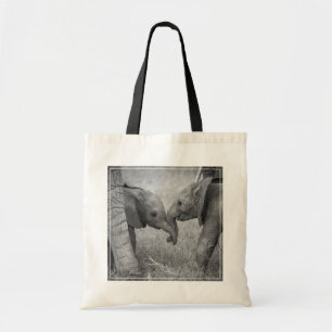 Cutest Baby Animals Baby Elephants Greeting Tote Bag
