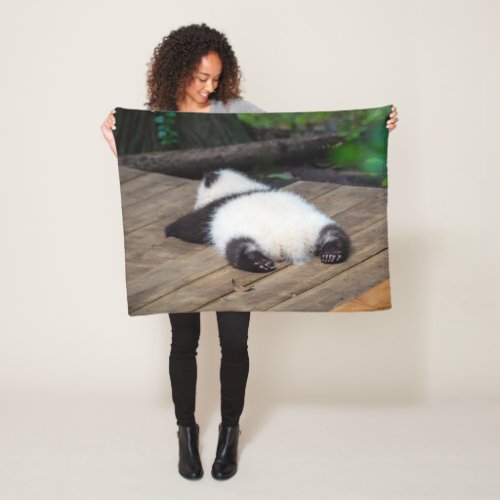 Cutest Baby Animals  Baby Giant Panda Sleeping Fleece Blanket