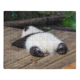 Cutest Baby Animals Baby Giant Panda Sleeping Jigsaw Puzzle