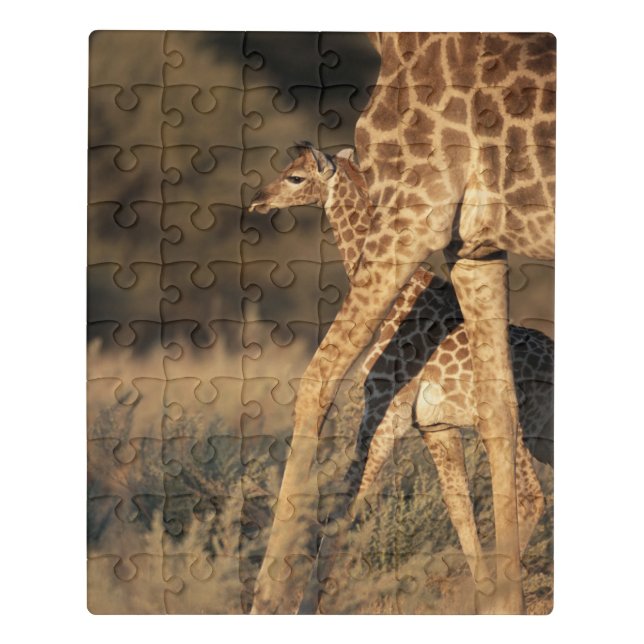 Cutest Baby Animals | Baby Giraffe & Parent Jigsaw Puzzle (Puzzle Vertical)