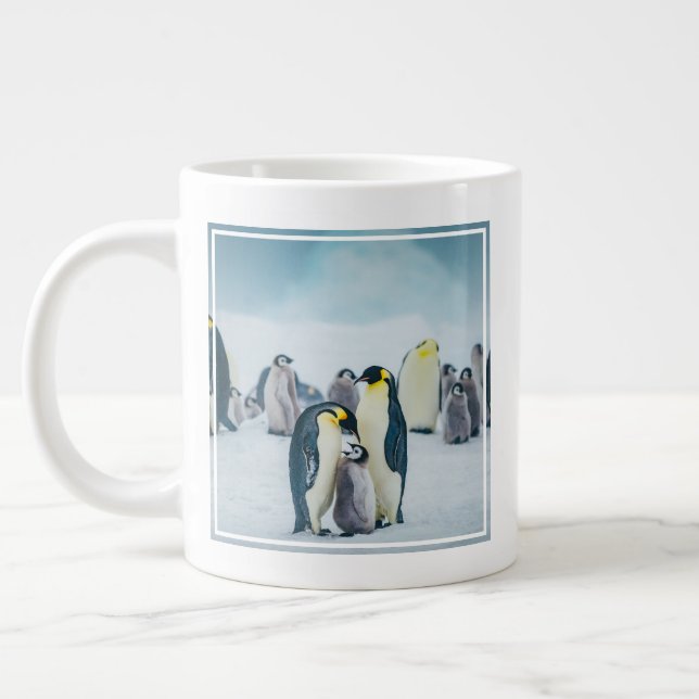 Cutest Baby Animals | Baby Penguin Feeding Giant Coffee Mug (Left)
