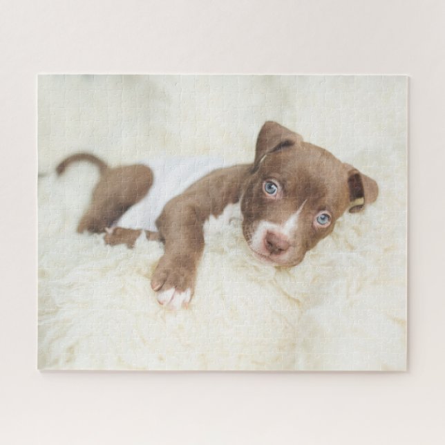 Cutest Baby Animals | Baby Pit Bull Puppy Jigsaw Puzzle (Horizontal)