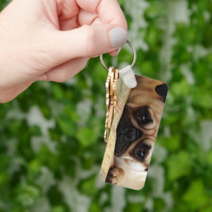 Cutest Baby Animals Baby Pug Puppy Keychain