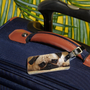 Pug luggage tag store