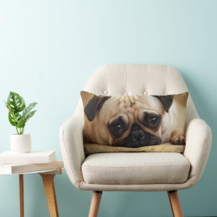 Cutest Baby Animals Baby Pug Puppy Lumbar Pillow