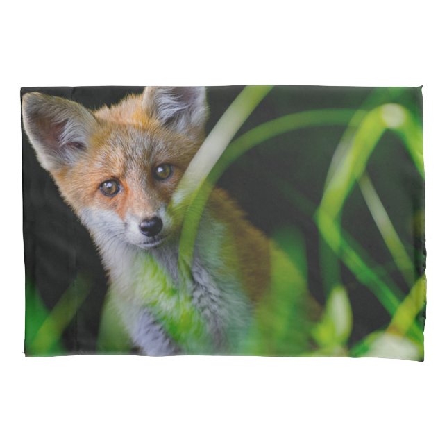 Cutest Baby Animals | Baby Red Fox Pillow Case (Front)