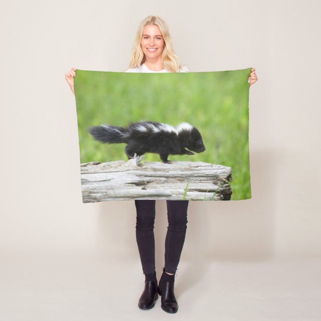 Cutest Baby Animals | Baby Skunk Fleece Blanket (In Situ)