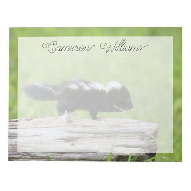 Cutest Baby Animals | Baby Skunk Notepad (Front)