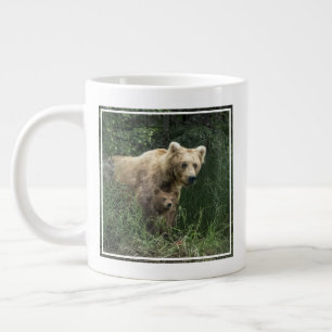 Cutest Baby Animals   Bear Mama Bear & Her Cubs Giant Coffee Mug