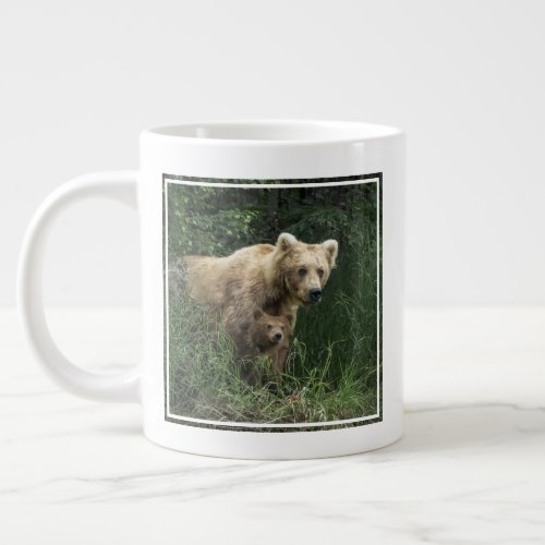 Cutest Baby Animals  Bear Mama Bear  Her Cubs Giant Coffee Mug