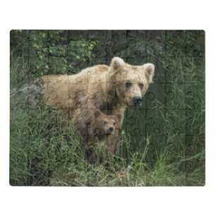 Cutest Baby Animals Bear Mama Bear & Her Cubs Jigsaw Puzzle