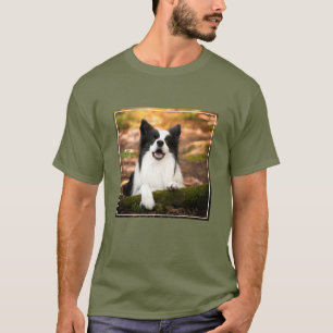Cutest Baby Animals Black & White Border Collie T-Shirt