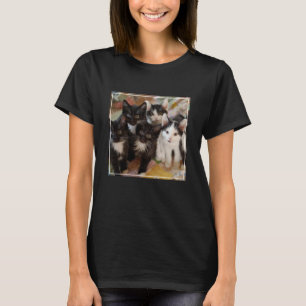 Cutest Baby Animals Black & White Kittens T-Shirt