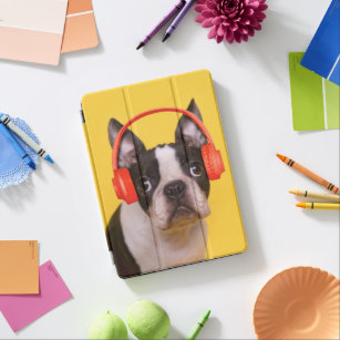 Cutest Baby Animals   Boston Terrier Headphones iPad Air Cover
